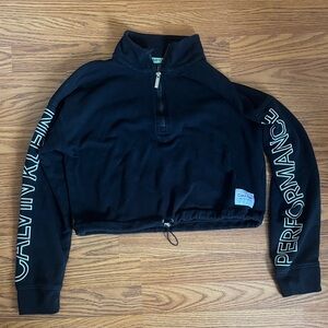 Calvin Klein Performance long-sleeve cropped half-zip